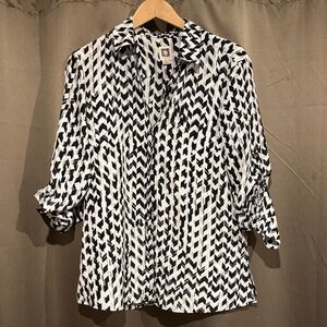 Anne Klein Black and White Blouse